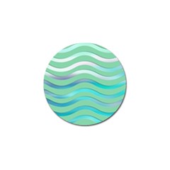 Abstract Digital Waves Background Golf Ball Marker by BangZart