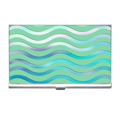 Abstract Digital Waves Background Business Card Holders by BangZart