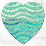 Abstract Digital Waves Background Jigsaw Puzzle (Heart) Front