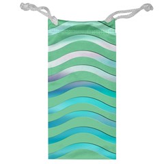 Abstract Digital Waves Background Jewelry Bag by BangZart