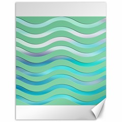 Abstract Digital Waves Background Canvas 12  X 16   by BangZart