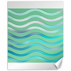 Abstract Digital Waves Background Canvas 11  X 14   by BangZart