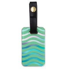 Abstract Digital Waves Background Luggage Tags (one Side)  by BangZart