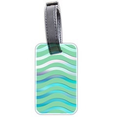 Abstract Digital Waves Background Luggage Tags (two Sides) by BangZart