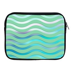 Abstract Digital Waves Background Apple Ipad 2/3/4 Zipper Cases by BangZart