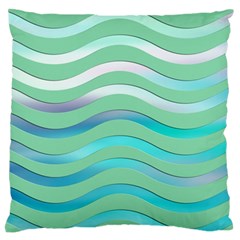 Abstract Digital Waves Background Standard Flano Cushion Case (two Sides) by BangZart