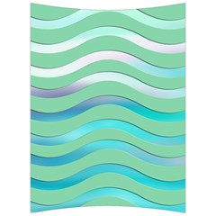 Abstract Digital Waves Background Back Support Cushion