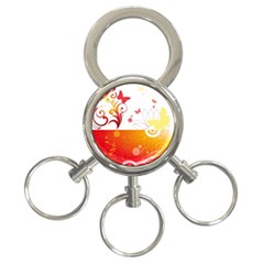 Spring Butterfly Flower Plant 3-ring Key Chains by BangZart