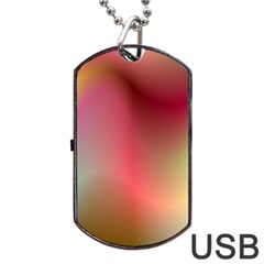 Colorful Colors Wave Gradient Dog Tag Usb Flash (one Side) by BangZart