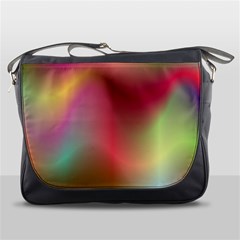 Colorful Colors Wave Gradient Messenger Bags by BangZart