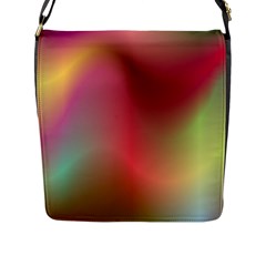 Colorful Colors Wave Gradient Flap Messenger Bag (l) 