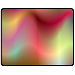 Colorful Colors Wave Gradient Double Sided Fleece Blanket (medium)  by BangZart