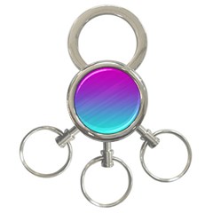 Background Pink Blue Gradient 3-Ring Key Chains