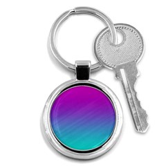 Background Pink Blue Gradient Key Chains (Round) 