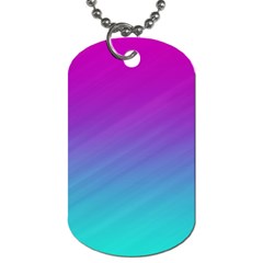 Background Pink Blue Gradient Dog Tag (Two Sides)