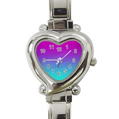 Background Pink Blue Gradient Heart Italian Charm Watch