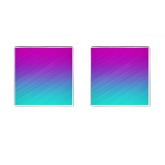 Background Pink Blue Gradient Cufflinks (Square)