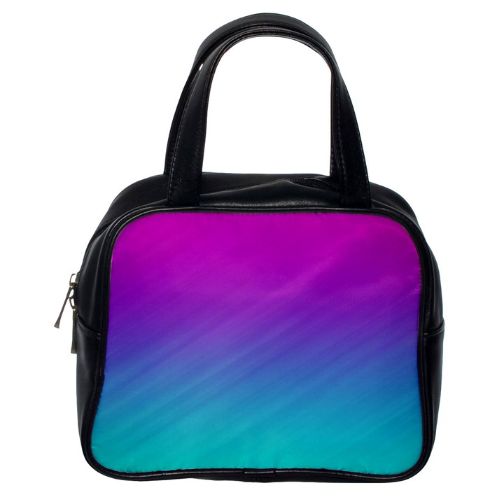 Background Pink Blue Gradient Classic Handbags (One Side)