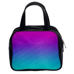 Background Pink Blue Gradient Classic Handbags (2 Sides)