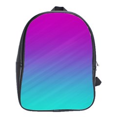 Background Pink Blue Gradient School Bag (Large)