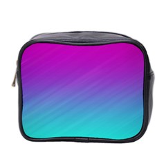 Background Pink Blue Gradient Mini Toiletries Bag 2-Side