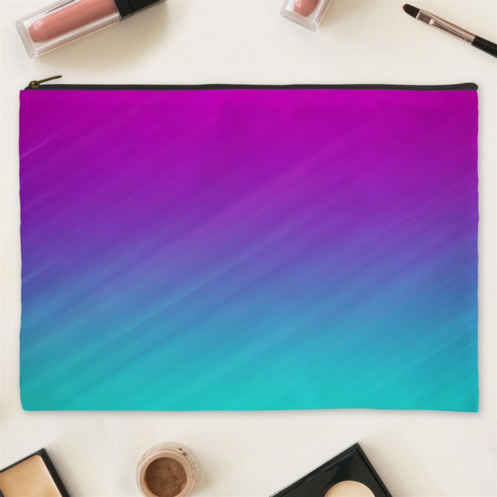 Background Pink Blue Gradient Cosmetic Bag (XXXL) 