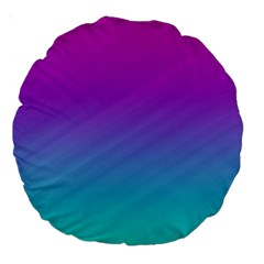 Background Pink Blue Gradient Large 18  Premium Round Cushions