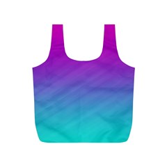 Background Pink Blue Gradient Full Print Recycle Bags (S) 