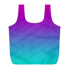 Background Pink Blue Gradient Full Print Recycle Bags (L) 