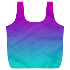 Background Pink Blue Gradient Full Print Recycle Bags (L) 