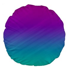 Background Pink Blue Gradient Large 18  Premium Flano Round Cushions