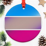 Pattern Template Banner Background Round Ornament (Two Sides) Front