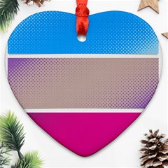 Pattern Template Banner Background Heart Ornament (two Sides) by BangZart