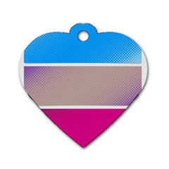 Pattern Template Banner Background Dog Tag Heart (one Side)