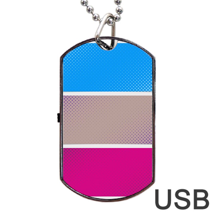 Pattern Template Banner Background Dog Tag USB Flash (Two Sides)