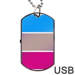 Pattern Template Banner Background Dog Tag USB Flash (Two Sides) Back