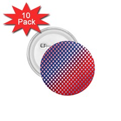 Dots Red White Blue Gradient 1 75  Buttons (10 Pack) by BangZart