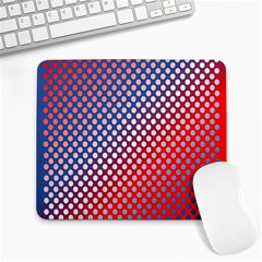 Dots Red White Blue Gradient Large Mousepads by BangZart