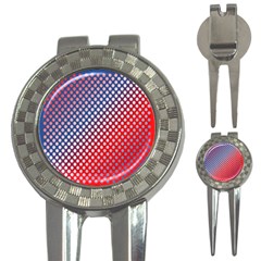 Dots Red White Blue Gradient 3-in-1 Golf Divots by BangZart