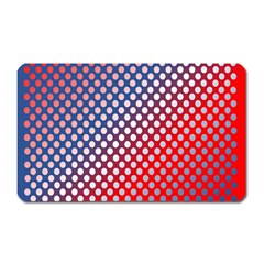 Dots Red White Blue Gradient Magnet (rectangular) by BangZart