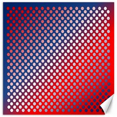 Dots Red White Blue Gradient Canvas 12  X 12   by BangZart