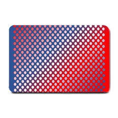 Dots Red White Blue Gradient Small Doormat  by BangZart