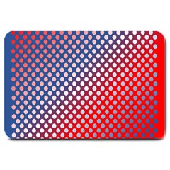 Dots Red White Blue Gradient Large Doormat  by BangZart