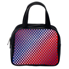 Dots Red White Blue Gradient Classic Handbags (one Side) by BangZart