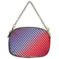 Dots Red White Blue Gradient Chain Purses (one Side)  by BangZart