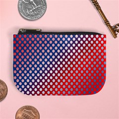 Dots Red White Blue Gradient Mini Coin Purses by BangZart