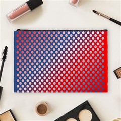 Dots Red White Blue Gradient Cosmetic Bag (large)  by BangZart