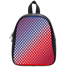 Dots Red White Blue Gradient School Bag (small) by BangZart