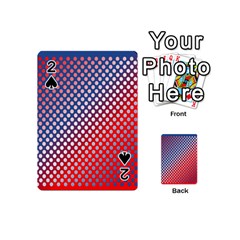 Dots Red White Blue Gradient Playing Cards 54 (mini)  by BangZart