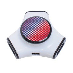 Dots Red White Blue Gradient 3-port Usb Hub by BangZart